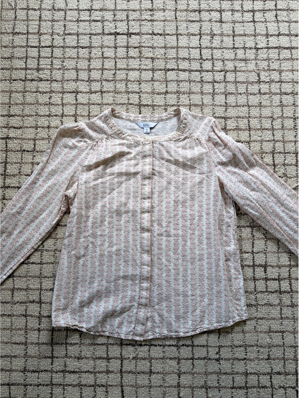 Croft & Barrow women’s floral cotton long blouse cottage core western grandma